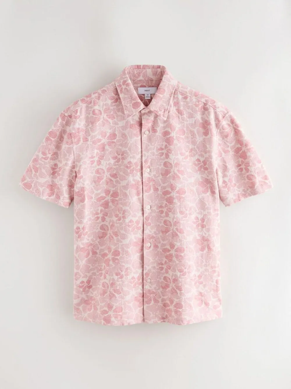 Next Textured Floral Print Short Sleeve Shirt^ Shirts