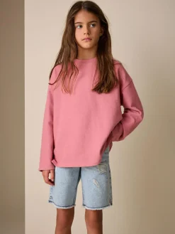 Sale Next Textured Long Sleeve Top (3-16yrs) Pink