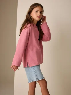Sale Next Textured Long Sleeve Top (3-16yrs) Pink