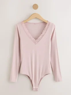 Next Thermal Base Layer Lace Trim Bodysuit^Women Thermals