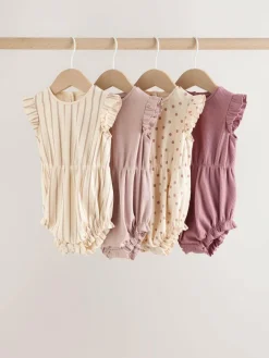 Next Frill Shoulder Baby Rompers 4 Pack^ Sets & Co-Ords|Sets & Co-Ords