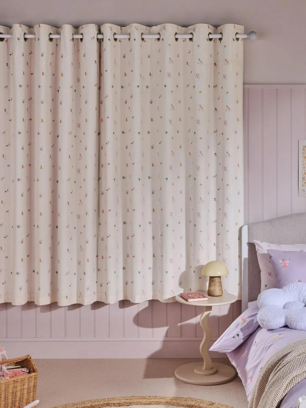 Outlet Next Pink Unicorn Castle Eyelet Blackout Curtains