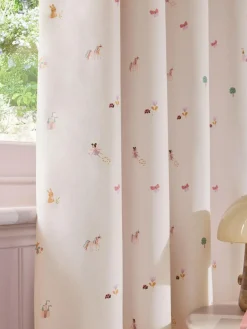 Outlet Next Pink Unicorn Castle Eyelet Blackout Curtains