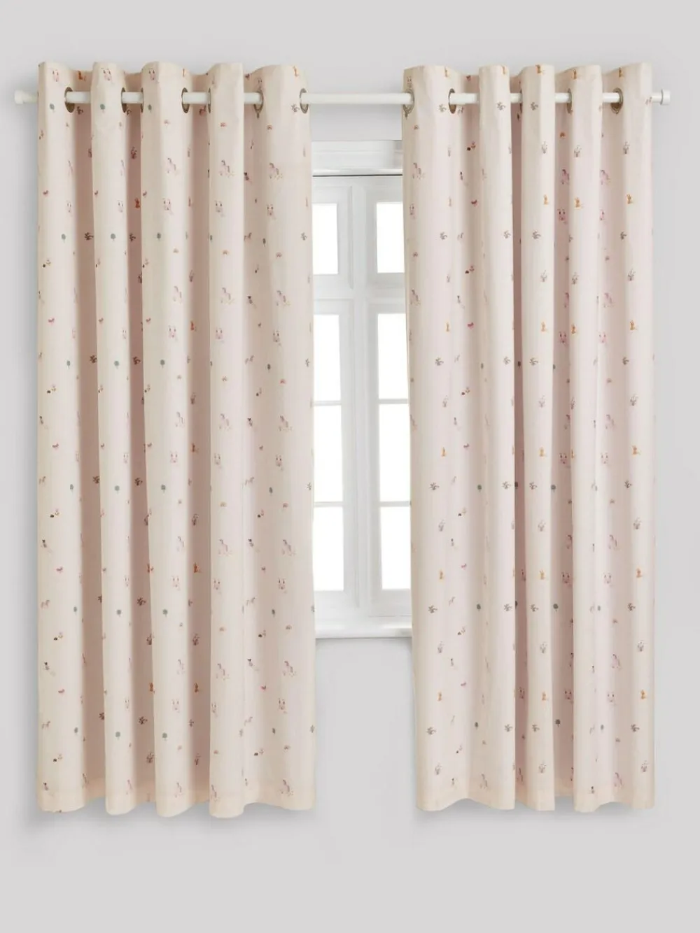 Outlet Next Pink Unicorn Castle Eyelet Blackout Curtains
