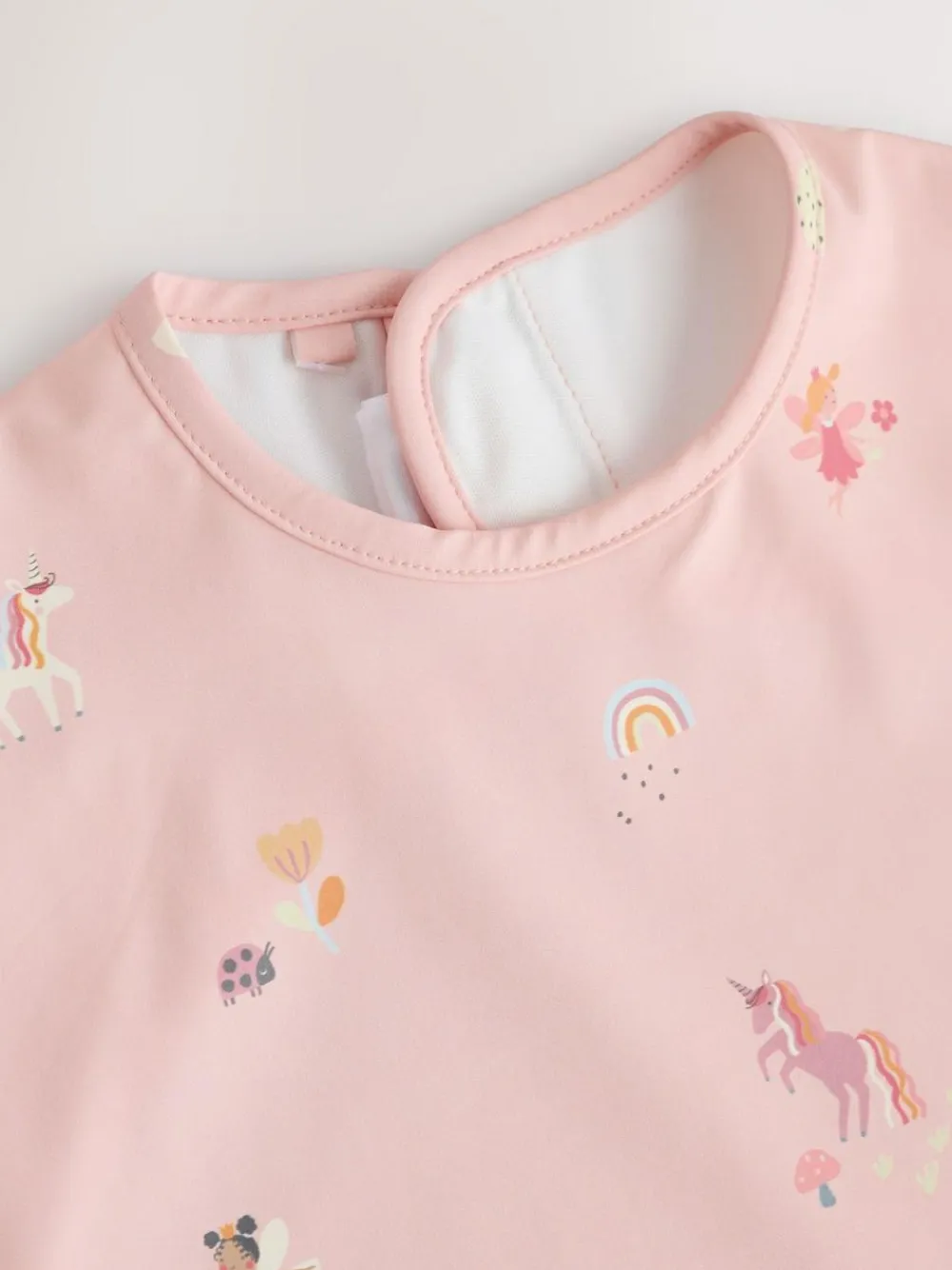 Next Pink Unicorn Fairies Weaning And Feeding Sleeved Bib^ Unisex|Bibs
