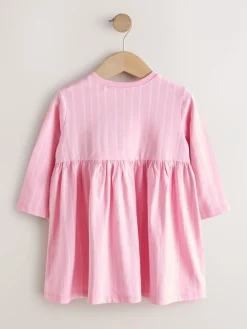 Outlet Next Pink Unicorn Long Sleeve Embellished Dress (3mths-7yrs)