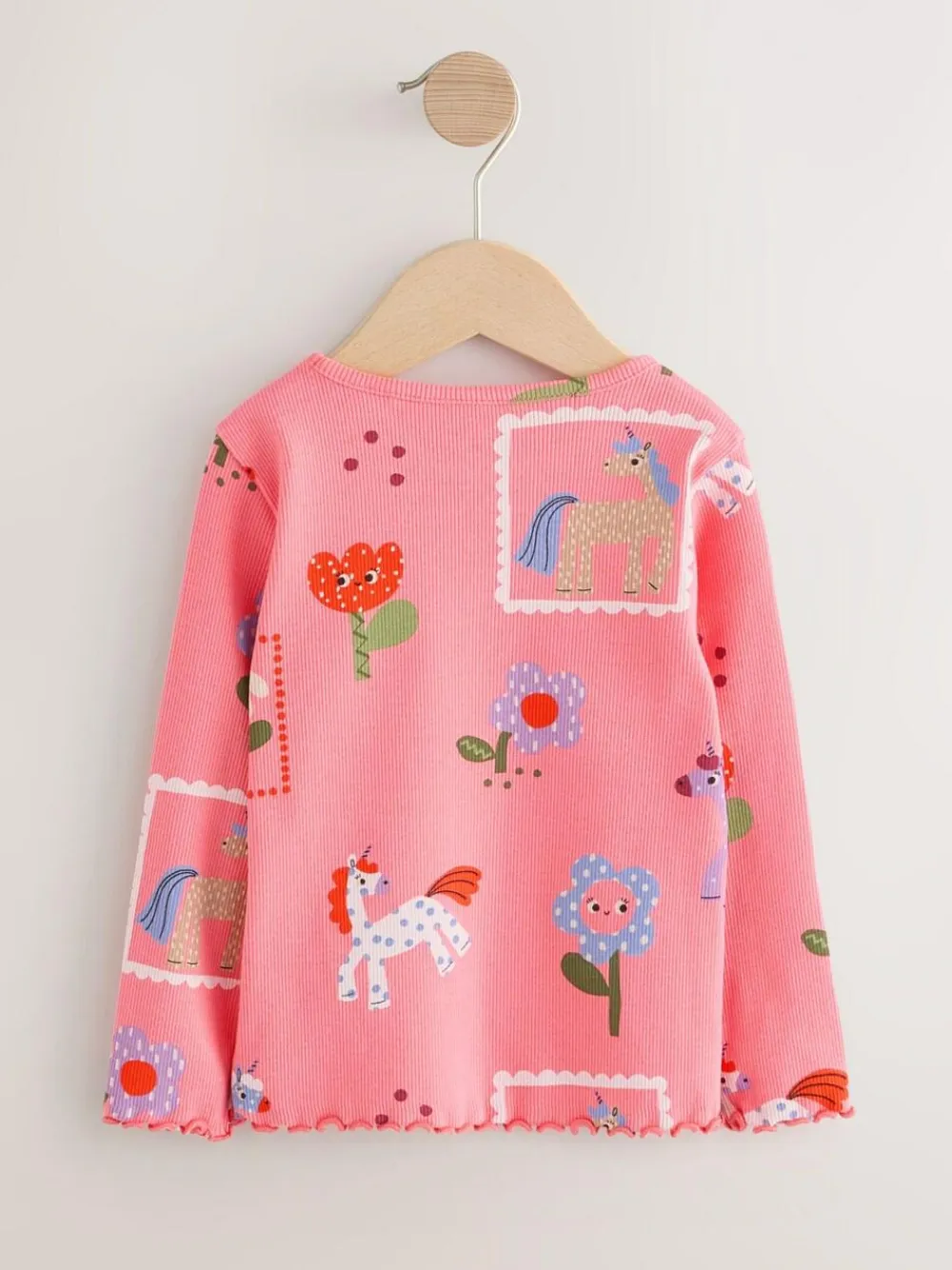 Next Pink Unicorn Rib Long Sleeve T-Shirt (3mths-7yrs)^ Cosy Club|Baby Winter Clothing