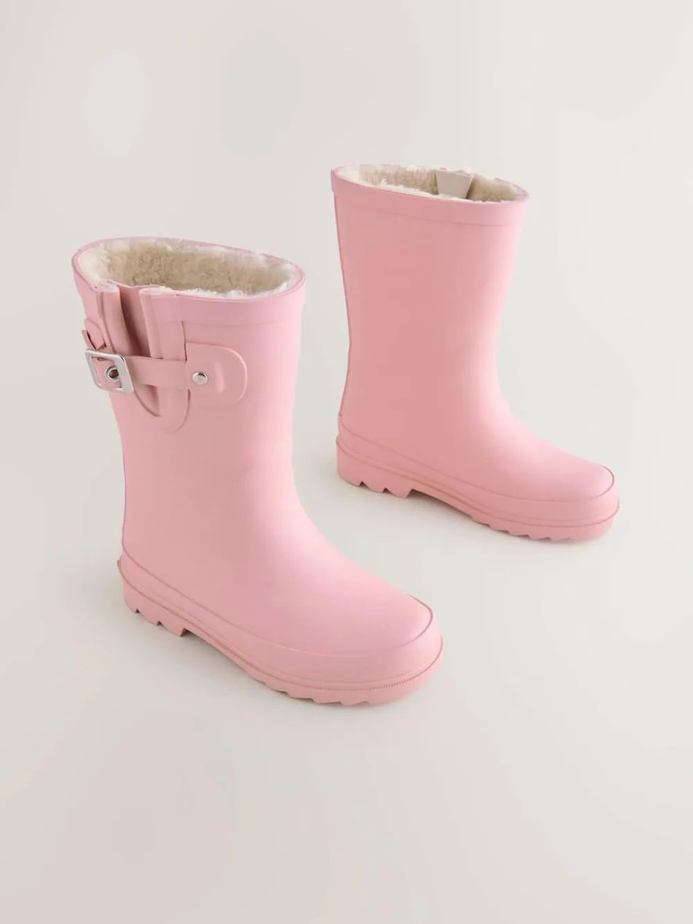 Outlet Next Warm Lined Buckle Wellies Pink