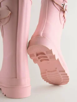 Outlet Next Warm Lined Buckle Wellies Pink