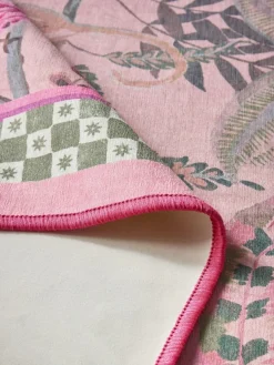 Online Next Pink Washable Exotic Monkey Floral Rug