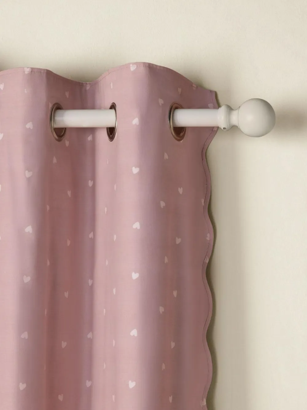 Next Pink Wave Edge Heart Eyelet Blackout Curtains^ Curtains & Blinds
