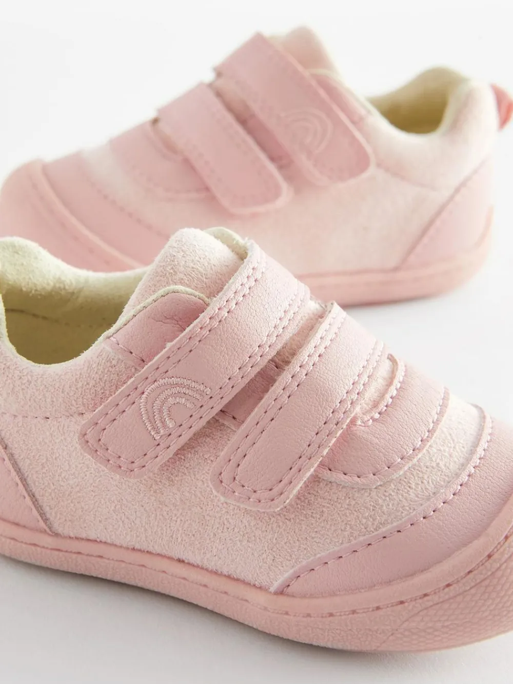 Next Pink Wide Fit (G) Crawler Trainers