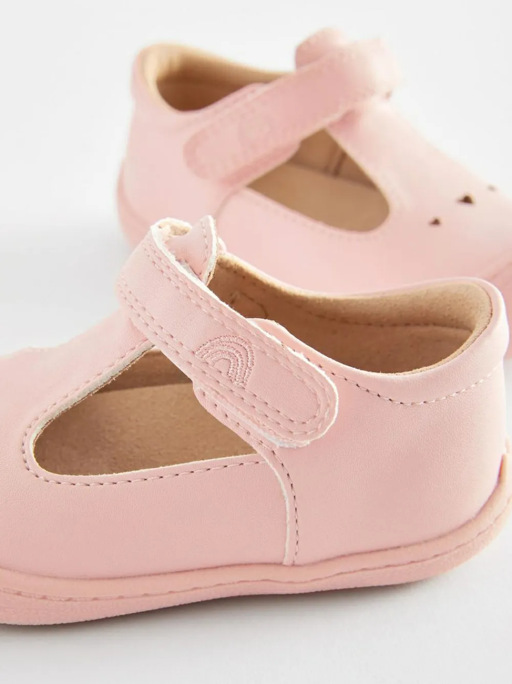 Next Wide Fit (G) Crawler T-Bar Shoes Pink