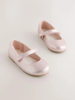 Next Wide Fit (G) Mary Jane Touch Fastening Occasion Shoes Pink