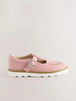 New Next Wide Fit (G) T-Bar Shoes Pink