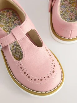 New Next Wide Fit (G) T-Bar Shoes Pink