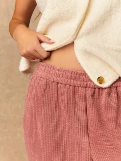 Outlet Next Pink Wide Leg Soft Cord Trousers
