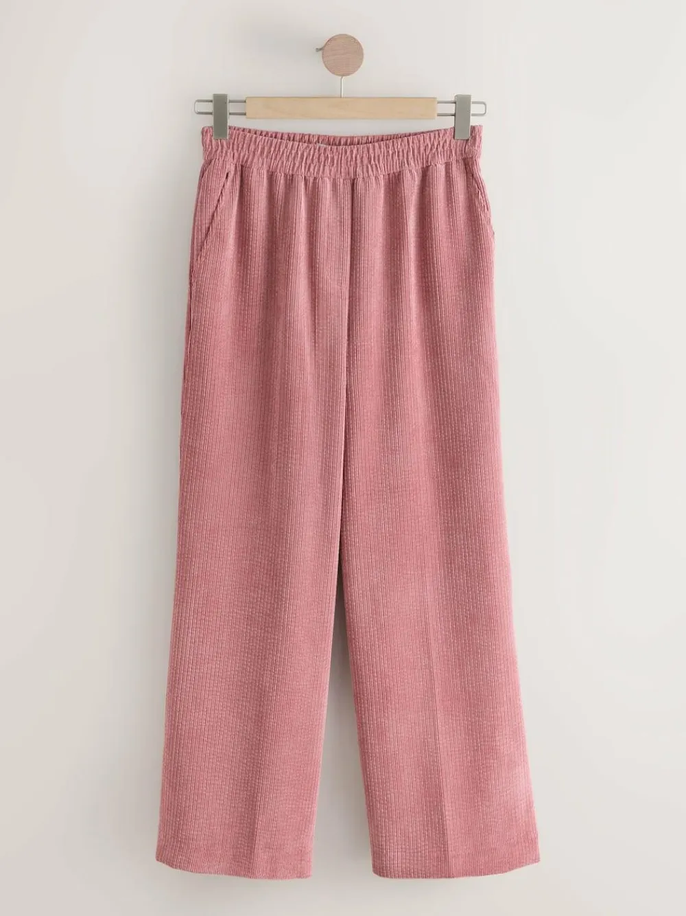 Outlet Next Pink Wide Leg Soft Cord Trousers