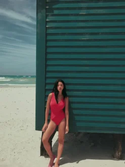 New Next Wrap Tummy Control Swimsuit Pink