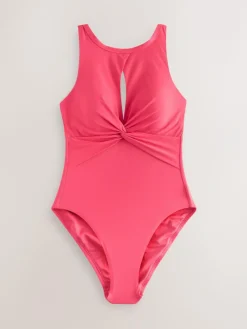 New Next Wrap Tummy Control Swimsuit Pink
