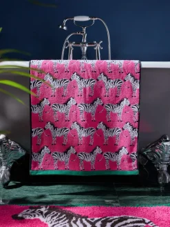 Discount Next Pink Zebra 100% Cotton Towels