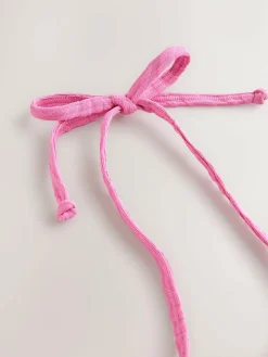 Next Pink Zebra Textured Padded Wired Plunge Bikini Top^Women Swimwear