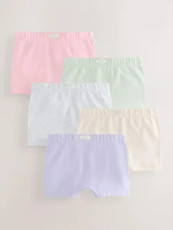 Next Pink/Blue Soft Touch Short Briefs 5 Pack (2-16yrs)^ Underwear