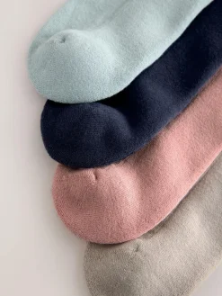 Discount Next Cushion Sole Trainer Socks 4 Pack Pink/Blue/Neutral
