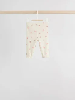 Next Pink/Brown/Heart Baby Leggings 4 Pack (0mths-2yrs)^ Baby Girls|Baby Girls