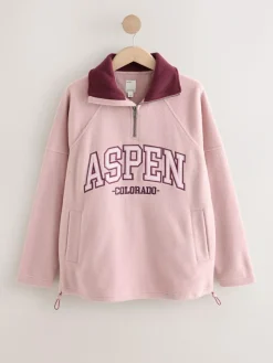 Next Half Zip Graphic Fleece^Women Loungewear|Coats & Jackets