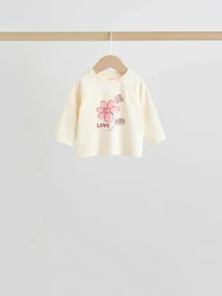 Next Pink/Cream Flower Baby Long Sleeve Top and Leggings Set 8 Piece (0mths-2yrs)^ Sets & Co-Ords|Sets & Co-Ords