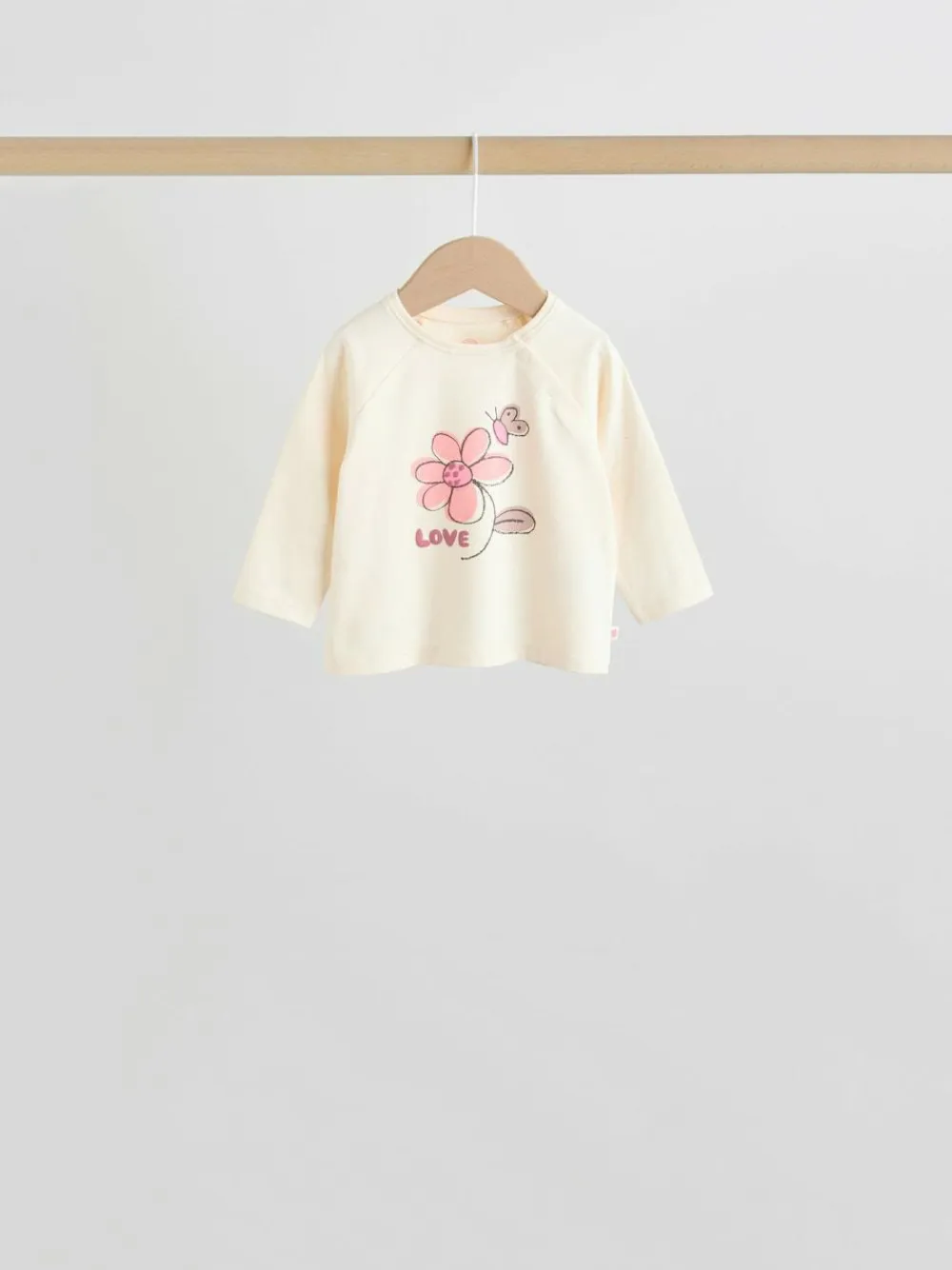 Next Pink/Cream Flower Baby Long Sleeve Top and Leggings Set 8 Piece (0mths-2yrs)^ Sets & Co-Ords|Sets & Co-Ords