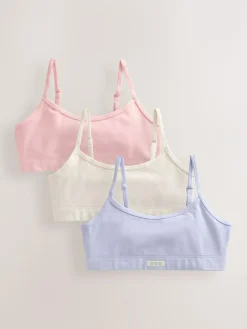 Next Pink/Cream Soft Touch Strappy Crop Top (5-16yrs)^ Bras & Crop Tops