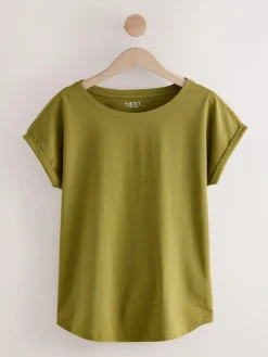 Sale Next Cap Sleeve T-Shirts 5 Pack Pink/Green/White/Yellow Stripe/ Palm Print