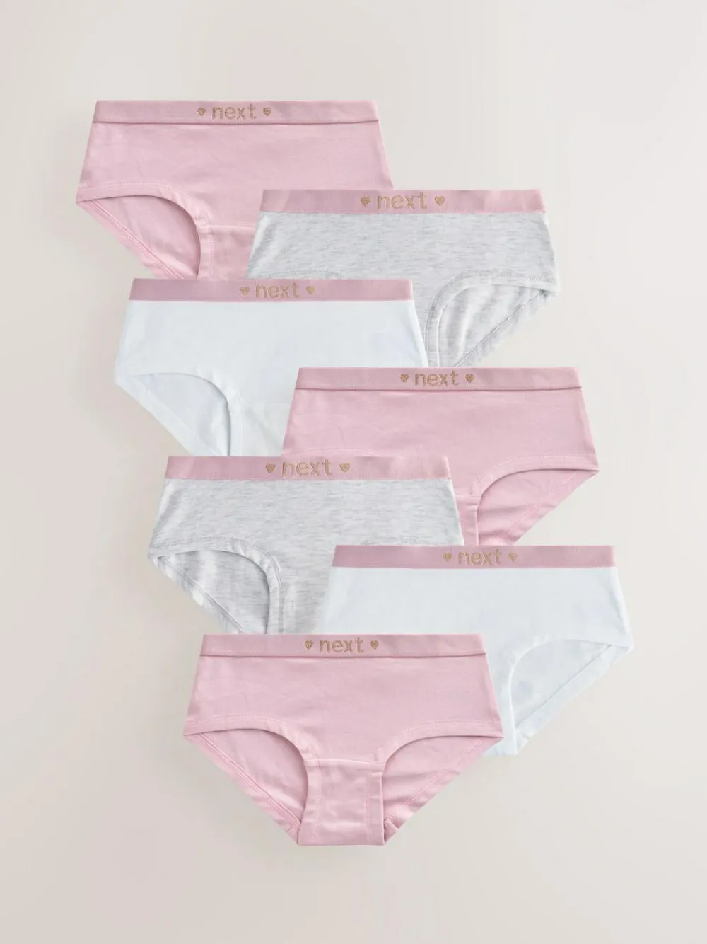 Clearance Next Hipsters 7 Pack (2-16yrs) Pink/Grey