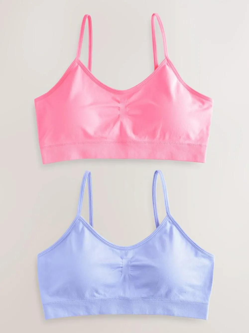 Next Seam Free Strappy Crop Tops 2 Pack with Removable Lightly Padded Cups (7-16yrs)^ Bras & Crop Tops