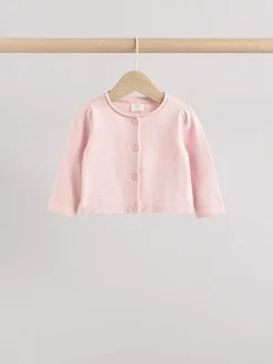 Best Next Pink/Neutral 100% Cotton Cardigans 2 Pack (0mths-3yrs)