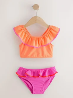 Next Pink/Orange Ruffle Bikini (3-16yrs)^ Swimwear
