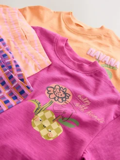 New Next Top & Cycle Shorts Set 2 Pack (3mths-7yrs) Pink/Orange