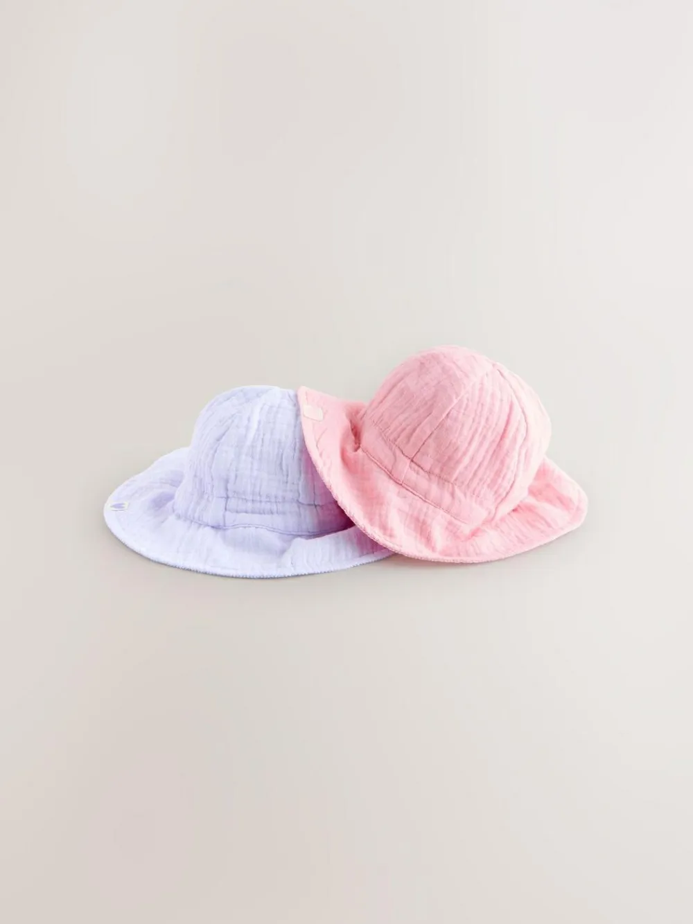 Next Pink/Purple Crinkle 2 Pack Baby Bucket Hat (0mths-2yrs)^ Hats