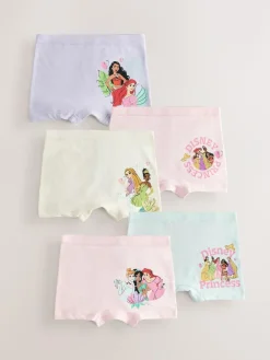 Next Pink/Purple Disney Princesses Shorts Briefs 5 Pack (2-12yrs)^ Underwear