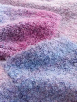 Best Next Boucle Crew Neck Jumper With Wool Pink/Purple Spacedye