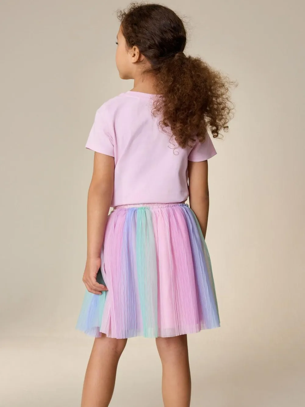 Sale Next Pull On Mesh Skirt (3-16yrs) Pink/Rainbow