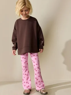 Next Pink/Red Cherry 1 Pack Rib Flare Leggings (3-16yrs)^ Pants & Leggings|Pants & Leggings