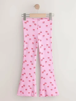 Next Pink/Red Cherry 1 Pack Rib Flare Leggings (3-16yrs)^ Pants & Leggings|Pants & Leggings