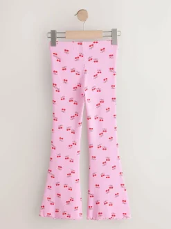 Next Pink/Red Cherry 1 Pack Rib Flare Leggings (3-16yrs)^ Pants & Leggings|Pants & Leggings