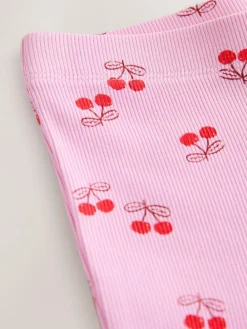 Next Pink/Red Cherry 1 Pack Rib Flare Leggings (3-16yrs)^ Pants & Leggings|Pants & Leggings