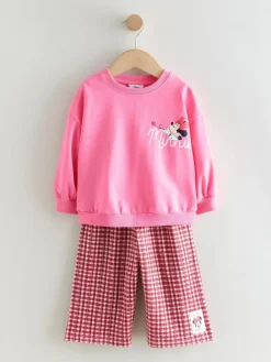 Discount Next Pink/Red Disney Minnie Mouse Long Sleeve Top and Trousers Set (3mths-7yrs)