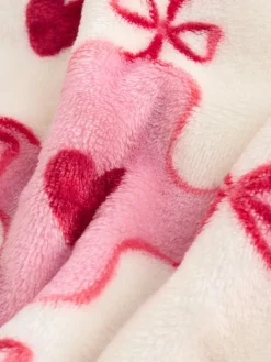 Next Supersoft Dressing Gown Pink/Red Heart
