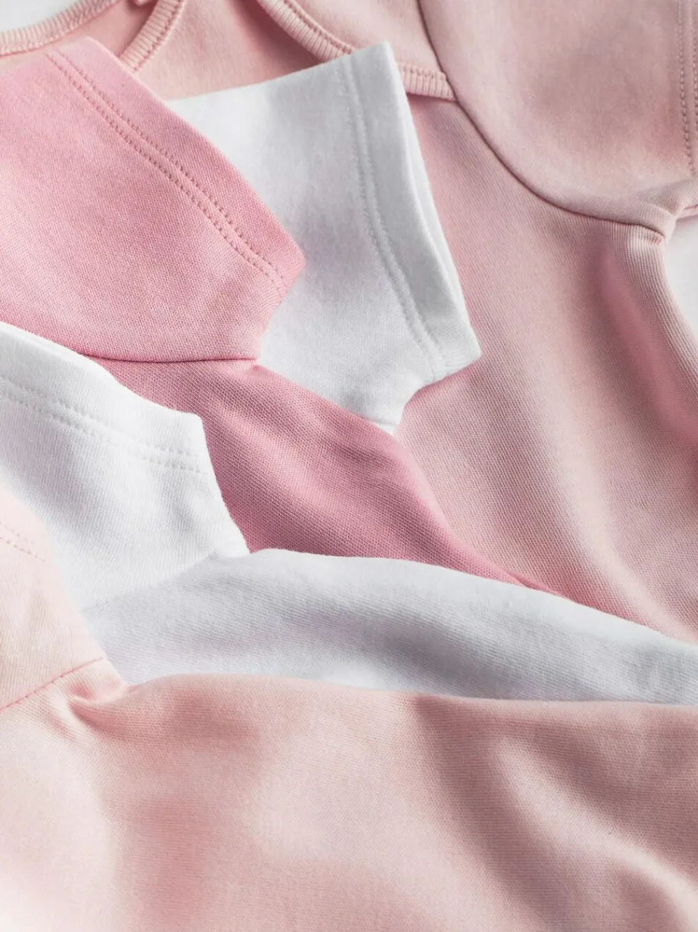 Next Pink/White 5 Pack Essential Short Sleeve Baby Bodysuits^ Bodysuits & Vests|Vests